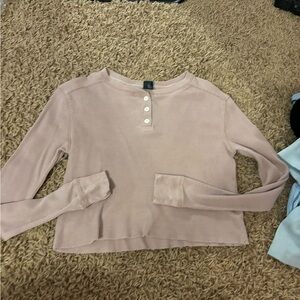 Cropped long sleeve in purple ish color